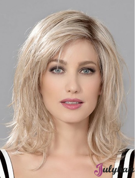 12 inch Wavy Shoulder Length Layered Human Hair Wigs