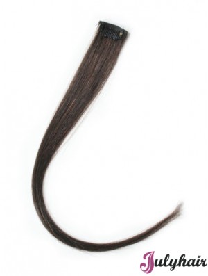 Modern Brown Straight Remy Human Hair Clip In Hair Extensions