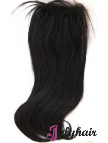 Modern Black Long Straight Lace Closures