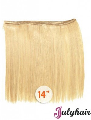 Straight Remy Human Hair Blonde Style Weft Extensions