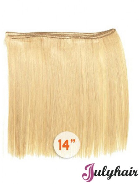 Straight Remy Human Hair Blonde Style Weft Extensions