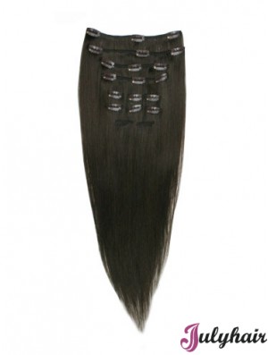 Good Black Straight Remy Human Hair Clip In Hair Extensions