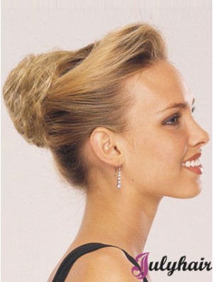 Blonde Red Wraparound Ponytail