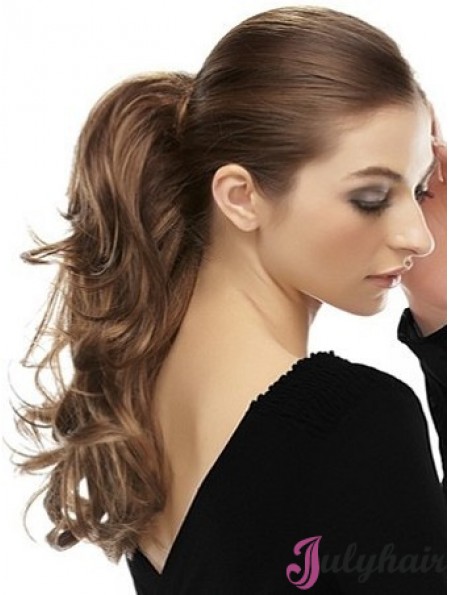 Sassy Wavy Brown Ponytails