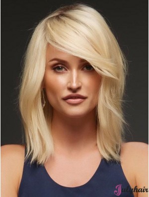 Blonde Layered Wavy 14 inch Buy Human Hair Wigs