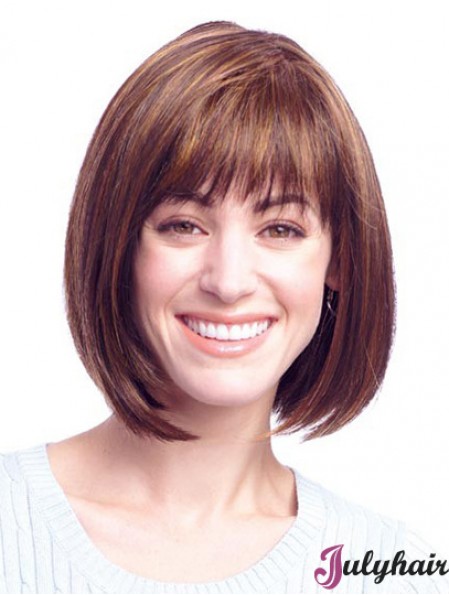 Durable Lace Human Hair Bob Wigs With Bangs Online