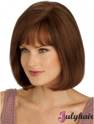 Best Bob Wigs Human Hair Chin Length Monofilament Straight Style