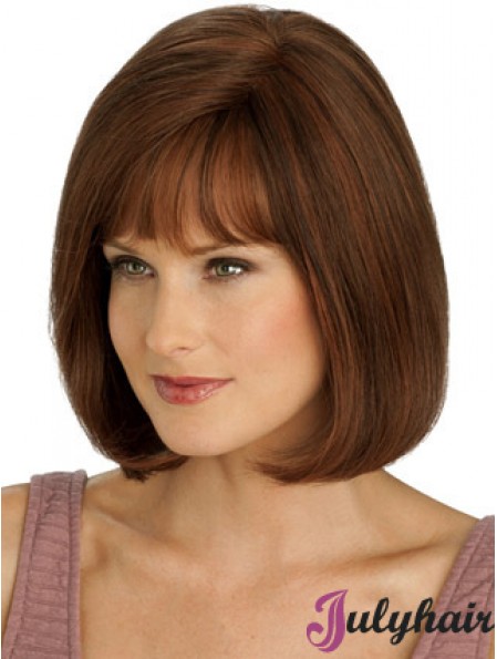 Best Bob Wigs Human Hair Chin Length Monofilament Straight Style