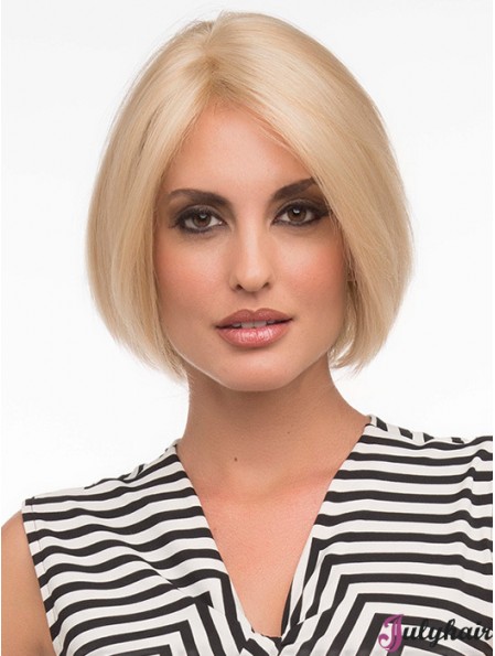 Bob Fashion Wigs With Remy Human Lace Front Chin Length