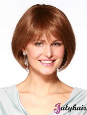 Real Hair Bob Wig Remy Human Bobs Cuts Straight Style Chin Length