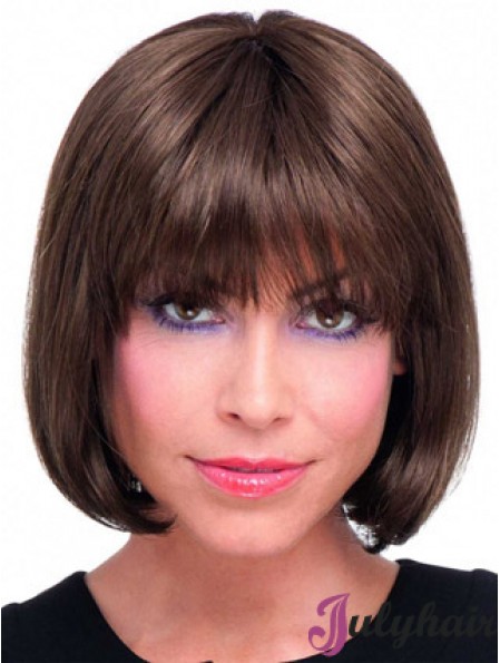 Natural Remy Human Bobs Chin Length Straight Lace Front Real Hair Bob Wigs