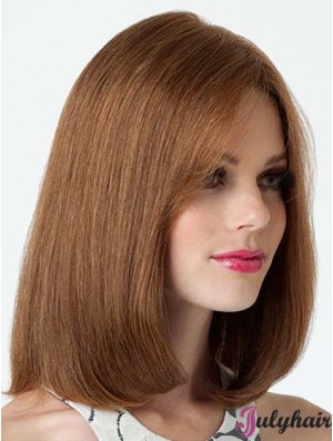 Top Lace Front Straight Shoulder Length Remy Human Lace Wigs 