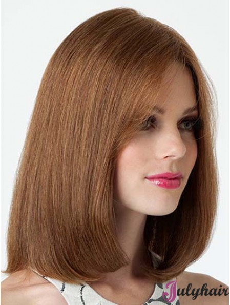 Top Lace Front Straight Shoulder Length Remy Human Lace Wigs 