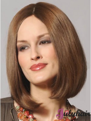  Refined Lace Front Straight Shoulder Length Remy Human Lace Wigs