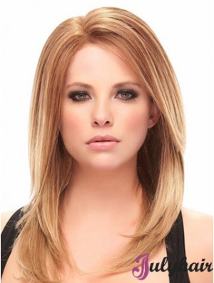 Auburn Shoulder Length Trendy Straight Without Bangs Lace Wigs