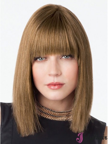 Lace Front Shoulder Length Straight Brown Comfortable Bob Wigs