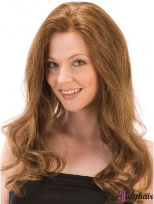 Wavy Without Bangs Monofilament Auburn Exquisite Long Wigs