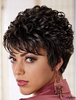 Durable Short Brown Curly Wigs Online