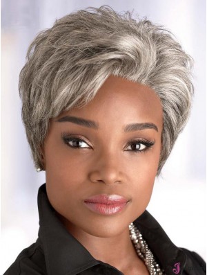 Comfortable Gray Short Wigs Easy to Wear