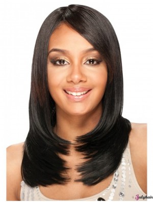 Brazilian Lace Front Long Black Yaki Lace Front Wigs