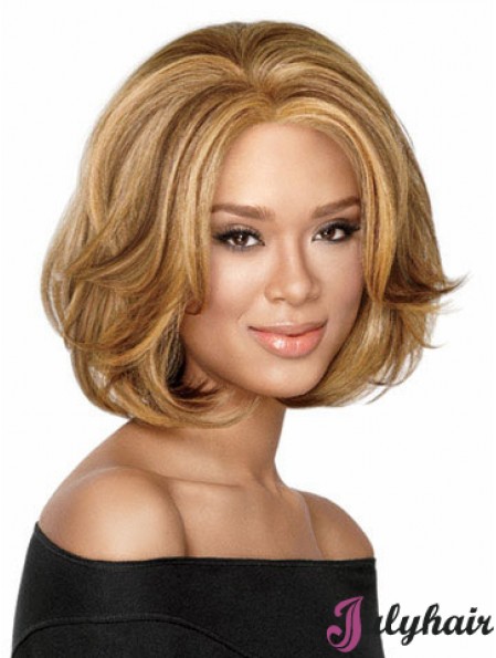 Chin Length Wavy Capless Blonde Durable Bob Wigs