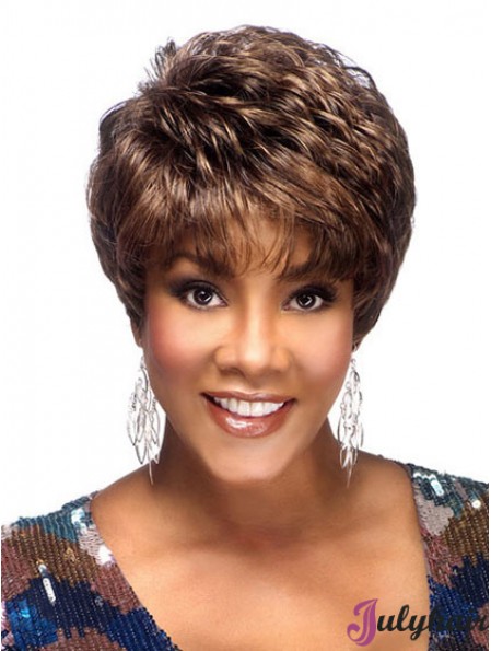 Stylish short brown Wigs for Women Over 50