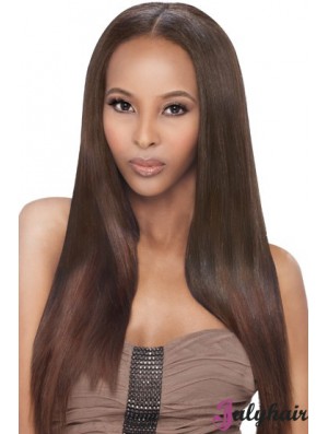 Long Auburn Yaki Without Bangs Fabulous African American Wigs