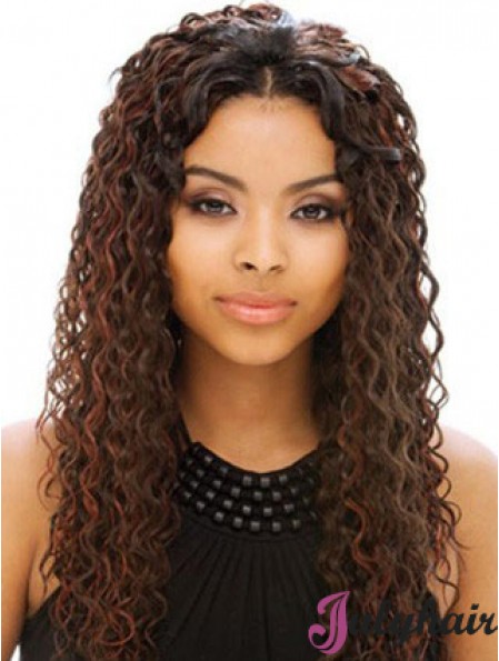 Long Auburn Without Bangs Curly Online Full Lace Wigs