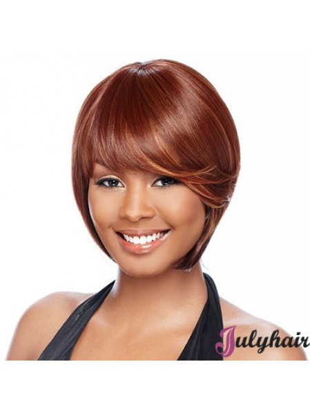 Short Auburn Straight Bobs Best African American Wigs