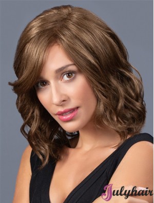 Layered 14 inch Shoulder Length Wavy Suitable Medium Wigs