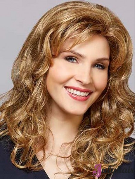 Layered Capless 16 inch Wavy Blonde Long Wigs