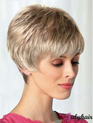 Boycuts Blonde 8 inch Best Short Wigs