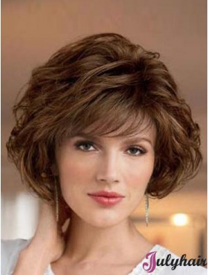 Cheap Brown Synthetic Wigs Short Wigs for Hair Loss