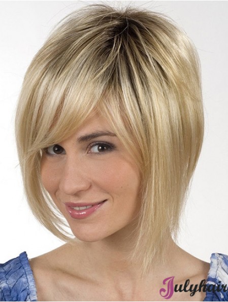 Chin Length Blonde Great 8 inch Straight Bob Wigs