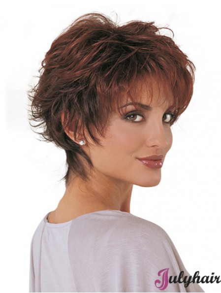 Synthetic Fashion Wigs Classic Cut Short Length Auburn Color