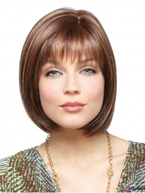 Synthetic Wigs For White Women With Lace Front Straight Style