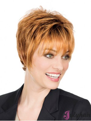 Straight Blonde Good Short Classic Wigs