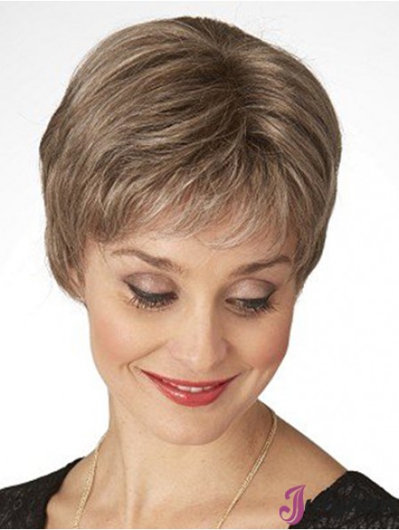 Good Brown Short Straight Classic Lace Front Wigs