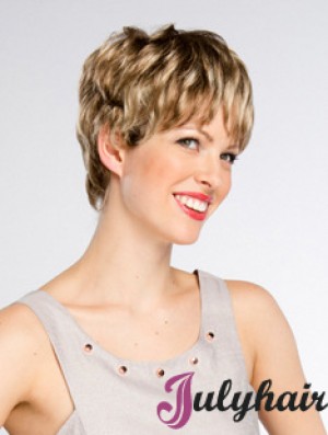 Short Wavy Monofilament Layered 8 inch Online Synthetic Wigs