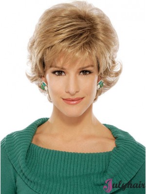 Wavy Blonde Suitable Short Classic Wigs