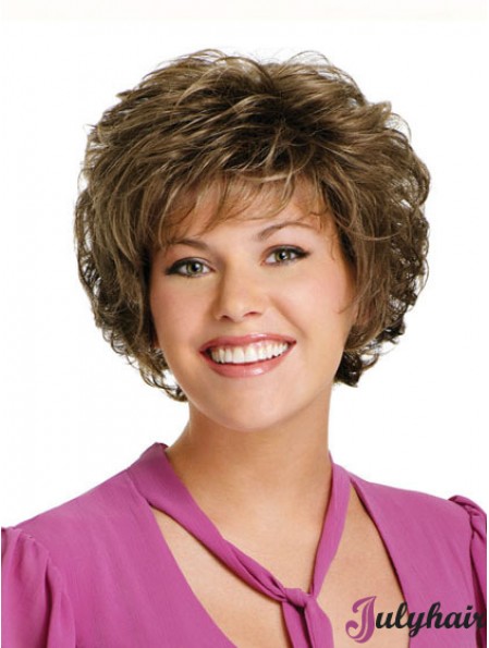 Curly Brown Discount Short Classic Wigs