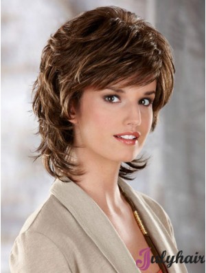 Wavy Brown Best Chin Length Classic Wigs