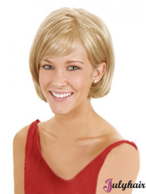 Lace Front Chin Length Straight Blonde High Quality Bob Wigs