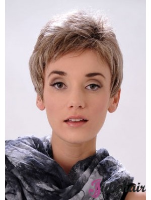 Cropped Boycuts Straight Blonde Gorgeous Synthetic Wigs