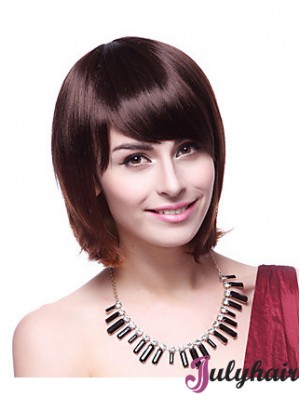 Chin Length Bobs Straight Auburn Fabulous Synthetic Wigs