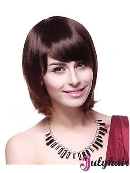 Chin Length Bobs Straight Auburn Fabulous Synthetic Wigs