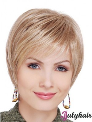 Best Blonde Short Straight Layered Lace Front Wigs