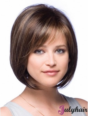 Bobs Chin Length Brown Straight New Petite Wigs