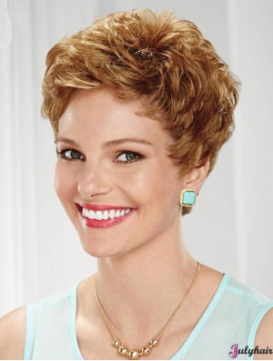 Cropped Wavy Boycuts Sassy Blonde Lace Front Wigs