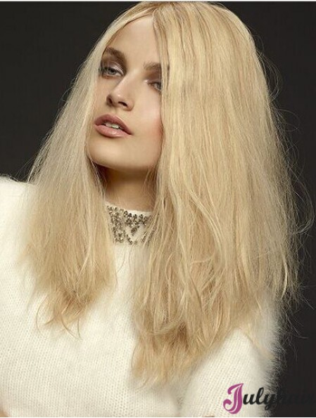 Wavy Layered Lace Front Cheap 18 inch Blonde Long Wigs